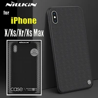 for iphone xr xs max x case nillkin textured nylon fiber durable non slip soft tpu shockproof cover for apple iphonex funda capa