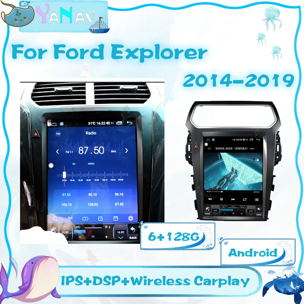 

Автомагнитола 2 Din на Android для Ford Explorer 2014-2019, GPS-навигация, видео, мультимедиа, mp3-плеер с Carplay