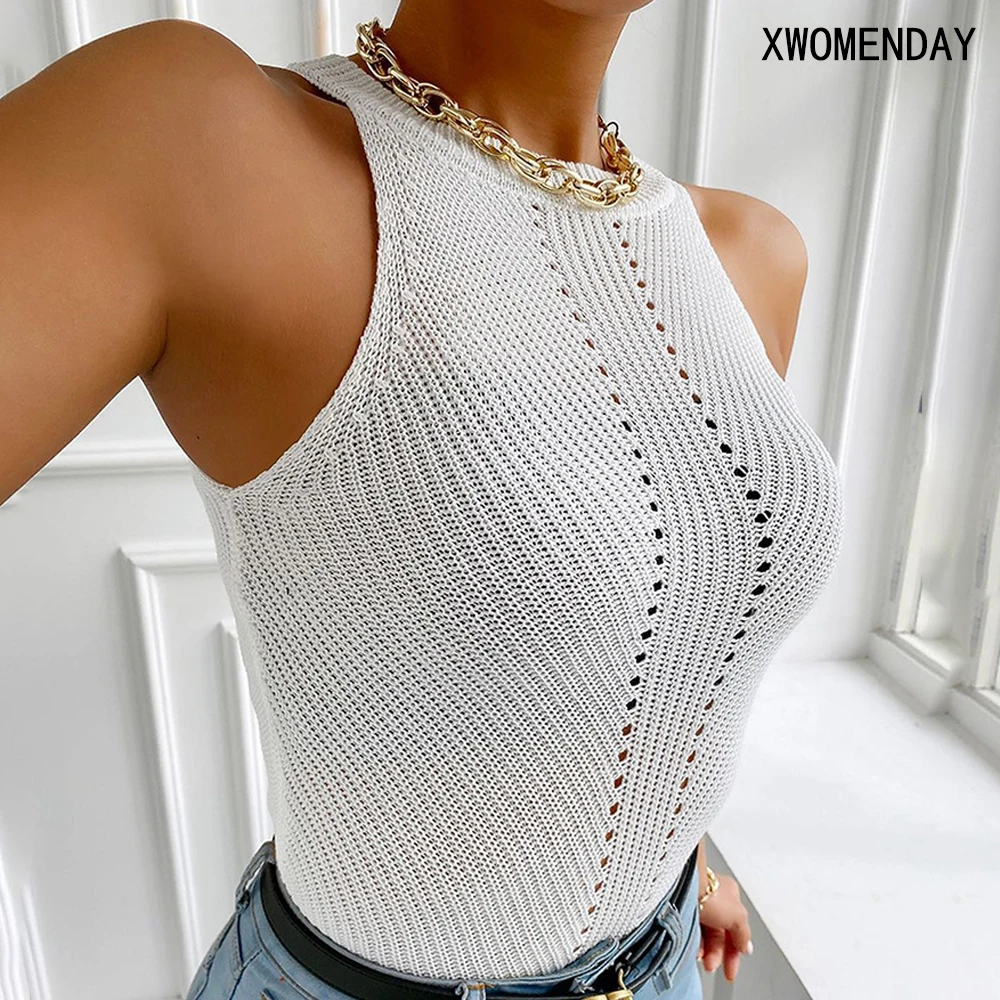 

Топ женский трикотажный без рукавов, повседневный пикантный Топ карамельных цветов с открытыми плечами, лето 2022