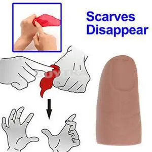 

1Pcs Close Up Vanish Appearing Finger Tricks Props Toys Funny Prank Party Favor Fake Soft Thumb Tip Finger Fake Magic Trick