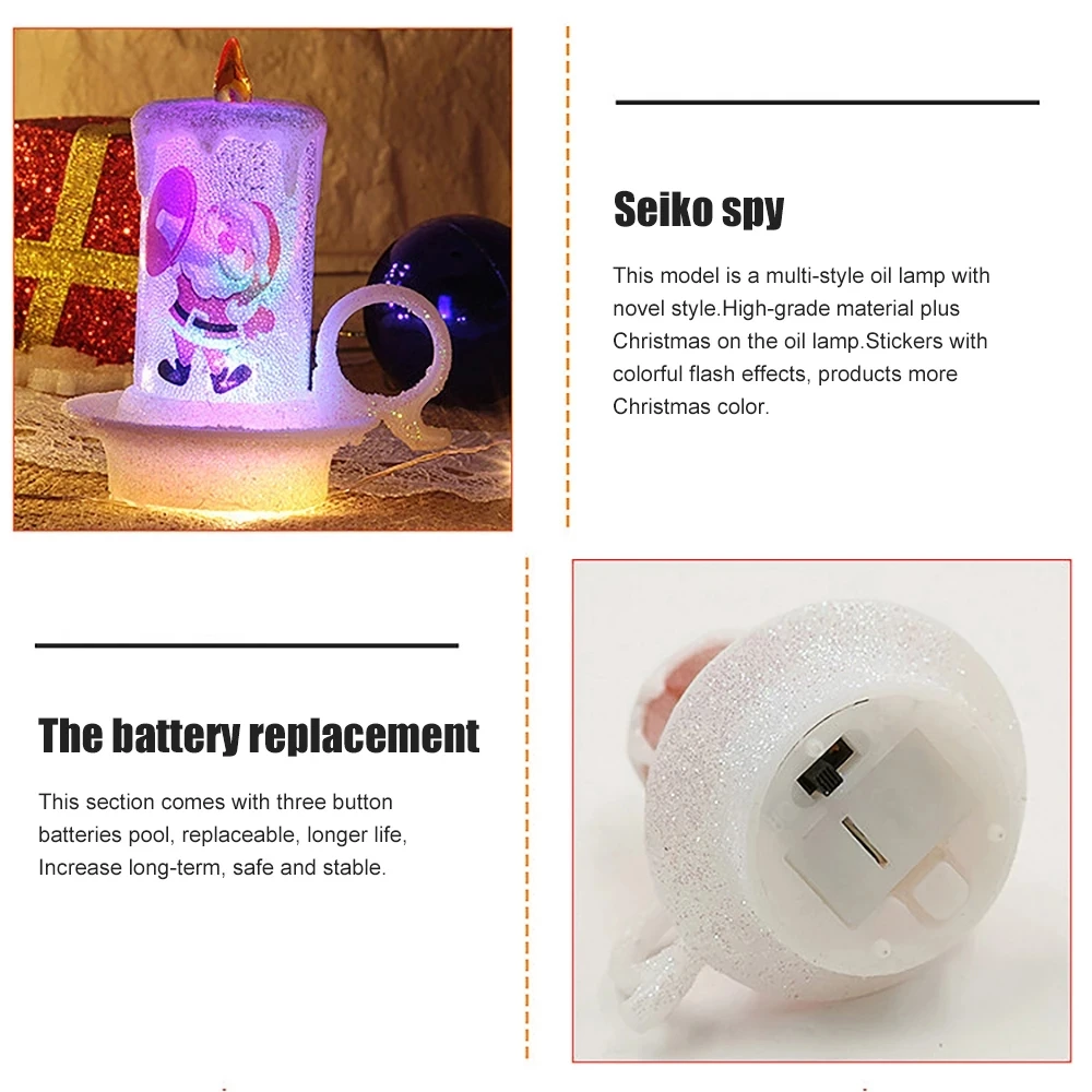 

1 Pcs Christmas Snowman Candle Light Led Electronic Party Xmas Atmosphere Decor Home Party Wedding Festival Decoration