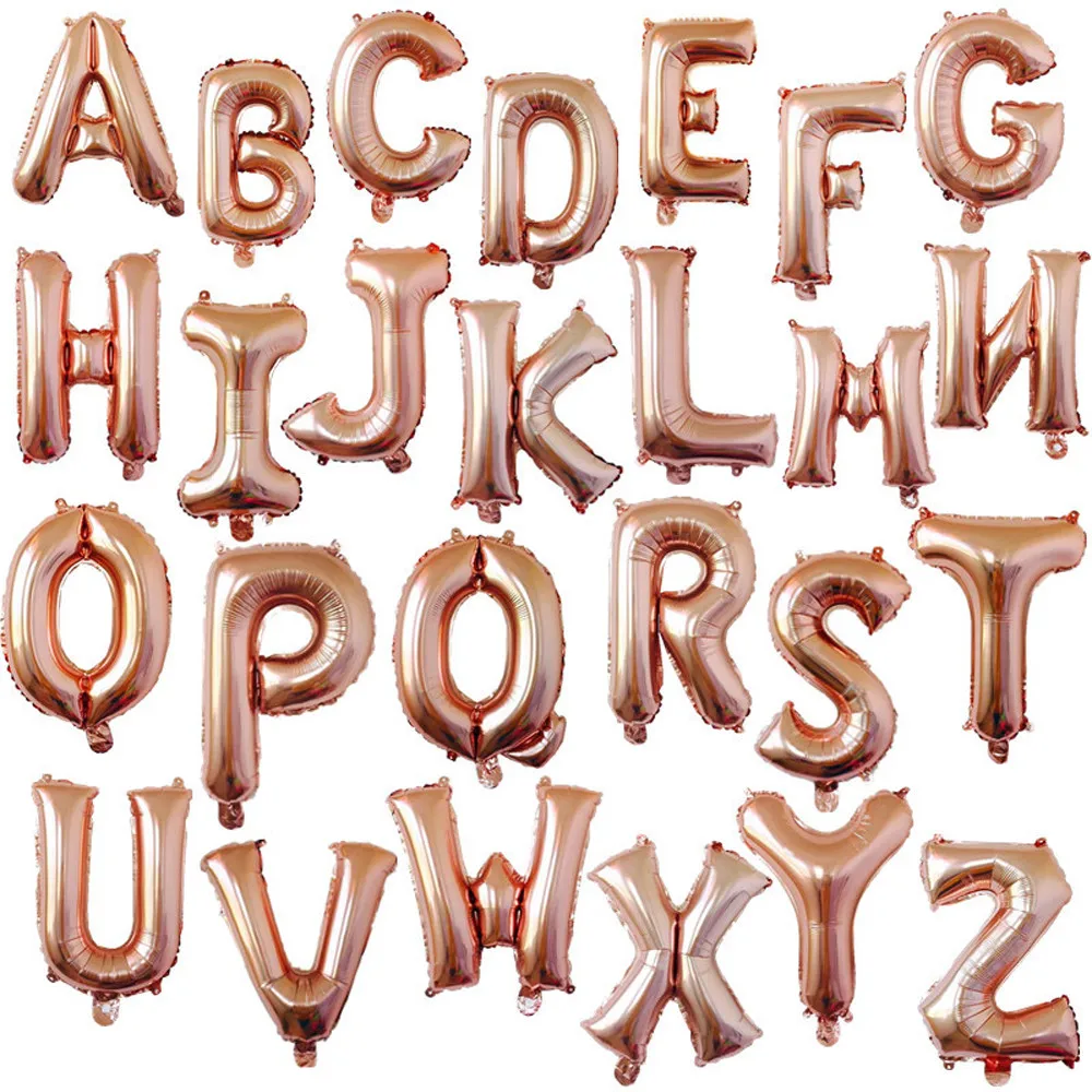 10 шт. гирлянда из воздушных шаров с днем рождения 16 дюймов розовое золото
