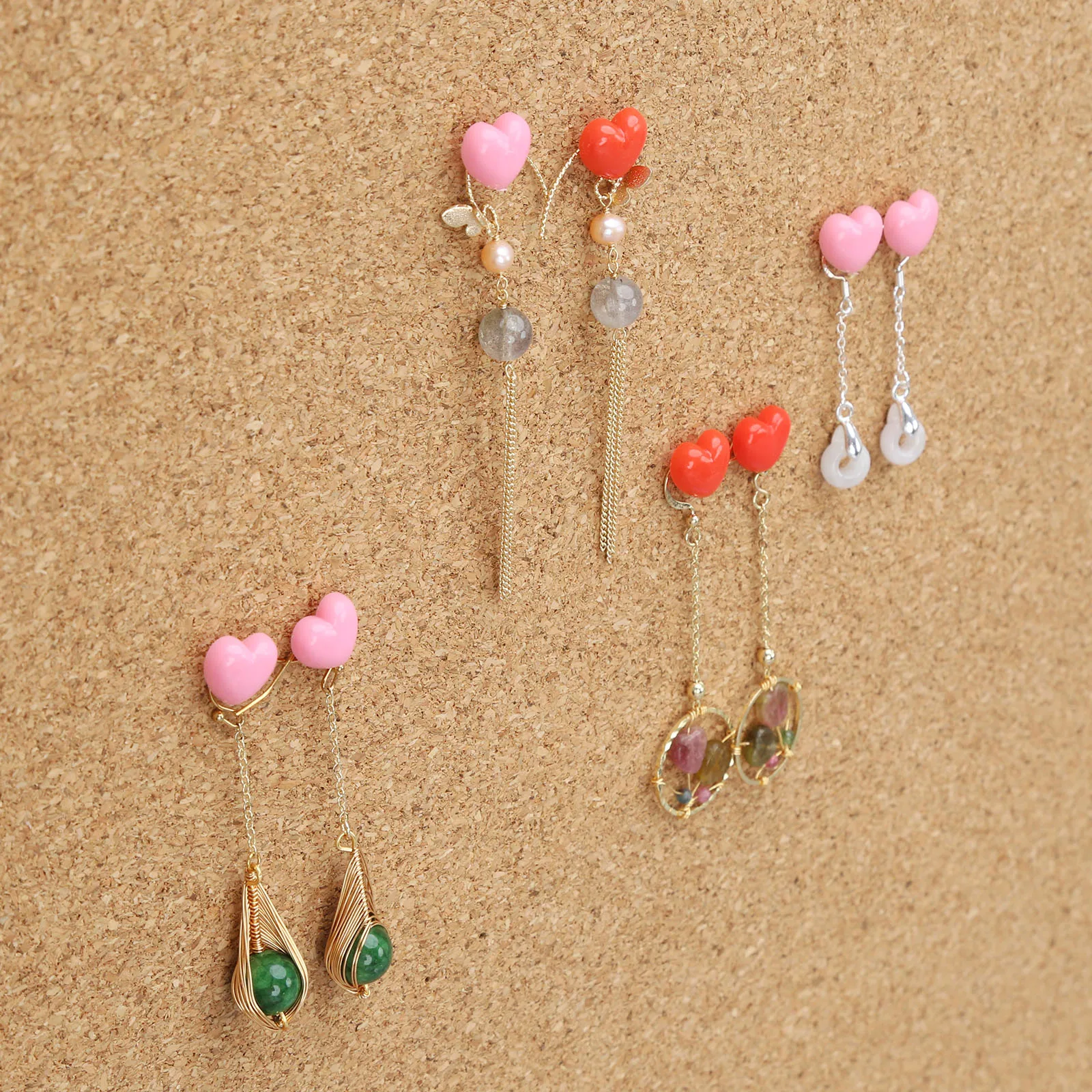 50 шт/коробка Заколки в форме сердца Милые кнопки для бумажек Красные/розовые Пластиковые 1 см/0,39 дюйма Заколки для бумаги Дом/Офис/Школа Творческое украшение Подарок на.