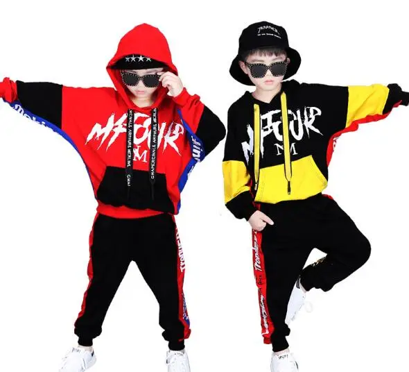 Детский костюм для бальных танцев джаз хип хоп соревнований толстовка с