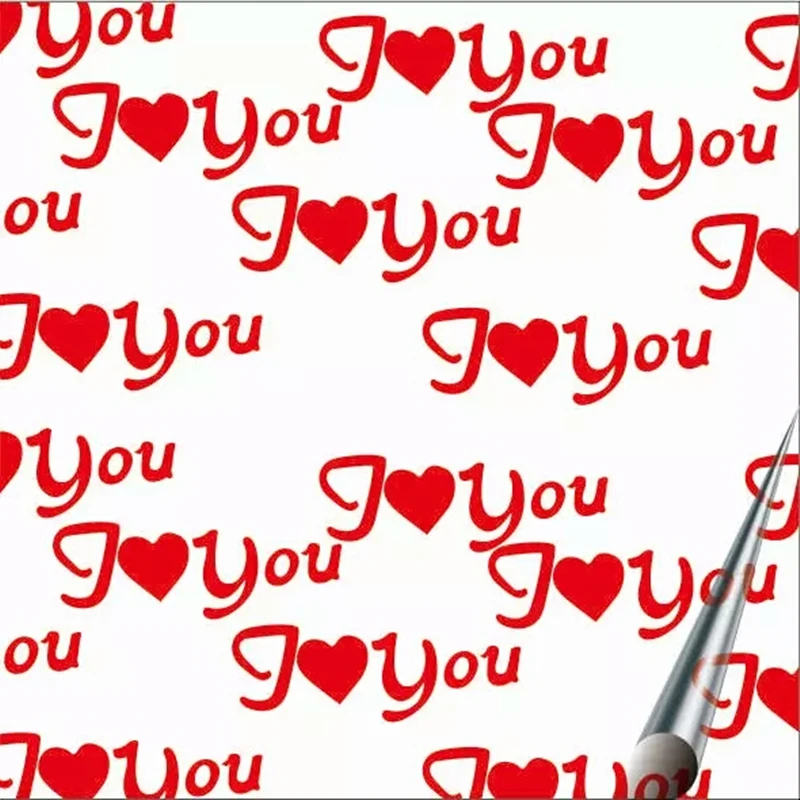 

DIY Chocolate Transfer Paper Cake Baking Mold Love Print Transcription Paper Heart Shaped Valentine's Day 21 cm * 33 cm