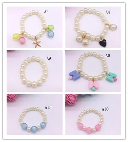 Акриловый браслет в форме банта модные бусы из искусственного жемчуга для