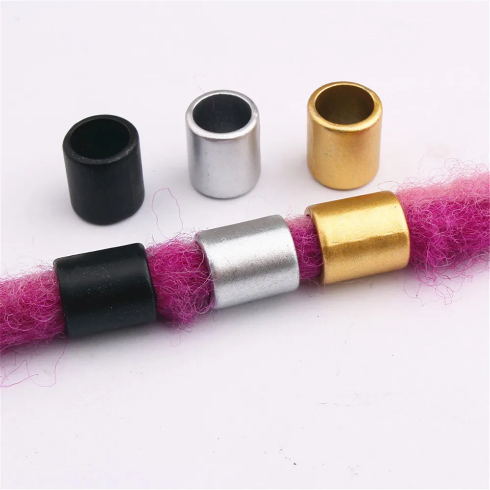 

100X 3 Colors Hair Plastic Big Hole Dreadlock Beads for Braids Hair Beads for Dreadlocks Hair Braid Cuff Clips Hair Accessories
