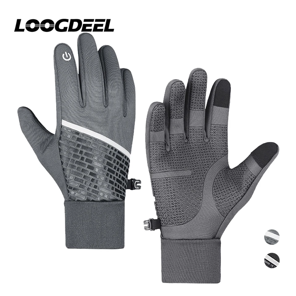 

Велосипедные перчатки с закрытыми пальцами, ветрозащитные, водонепроницаемые, Нескользящие, для сенсорных экранов