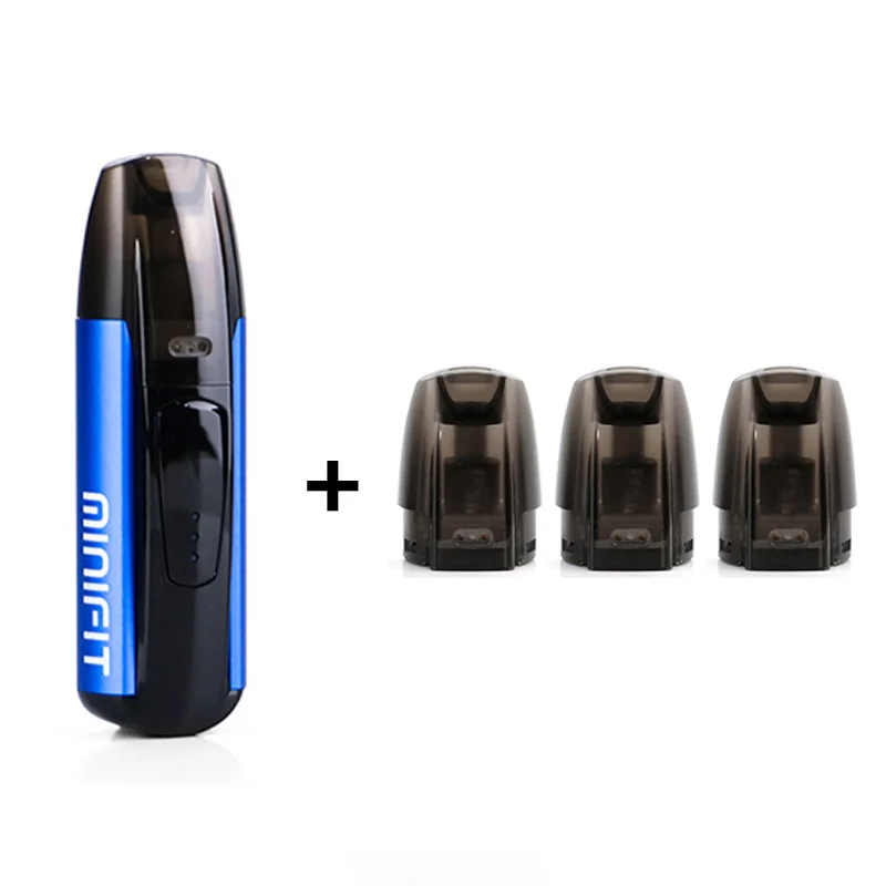 Justfog minifit стартовый набор 370 мАч vape мини стартовый набор и новейший Minifit керамический Pod 1,5 мл емкость Pod электронная сигарета vape комплект - Цвет: blue and normal pod