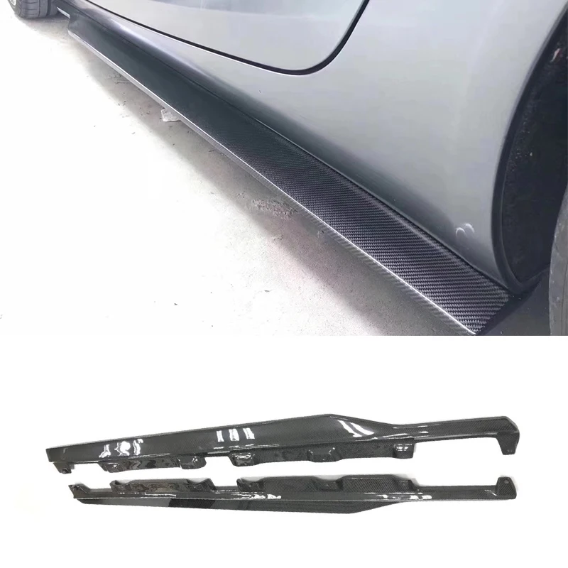 Автомобильные боковые юбки из углеродного волокна комплект фартуков для Mercedes Benz