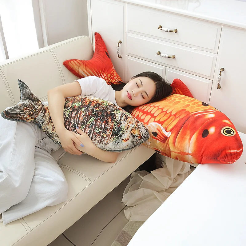 1 шт. смешной моделирования плюшевая игрушка рыба мягкие решетка рыбы плюшевые