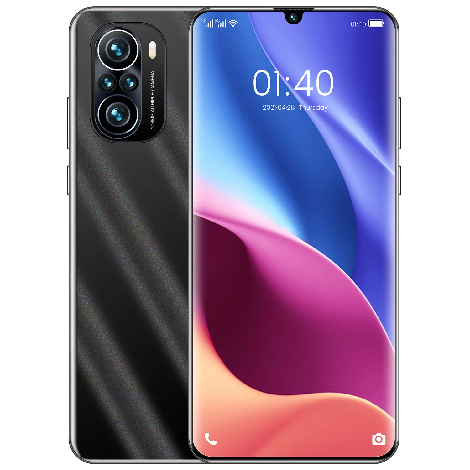 

K40 Pro+ 12GB RAM 512GB ROM 6.7 Inch 1200*2640 6000mAh Andriod11 Mobile Phone 5G Network Face Unlock 10 Core MTK6889+ Smartphone