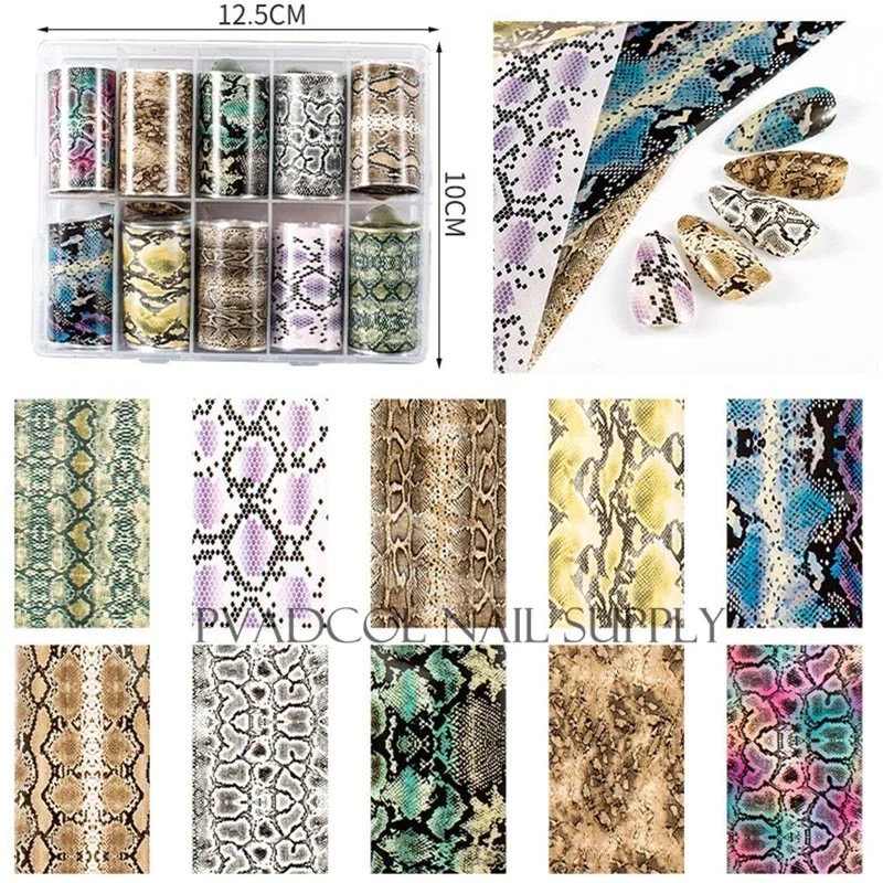 Наклейки для ногтей с принтом змеиной кожи переводные наклейки слайдеры