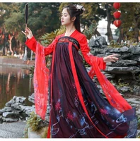 ropa tradicional china long sleeve dress dancer outfit traditional chinese cosplay costumes for women hanfu red
