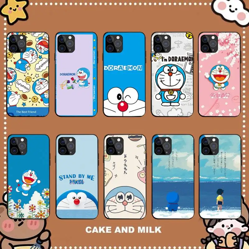 

Cute Cartoon Doraemon Phone Case for iPhone 11 12 13 mini pro XS MAX 8 7 6 6S Plus X 5S SE 2020 XR case