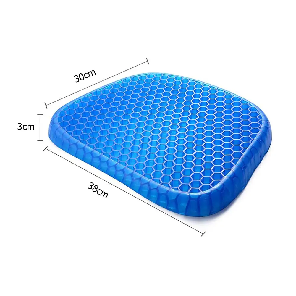 

Breathable Cooling Honeycomb Design Gel Seat Cushion Pad With Mesh Cover Pressure Sore Relief Car Honeycomb Gel Cushion