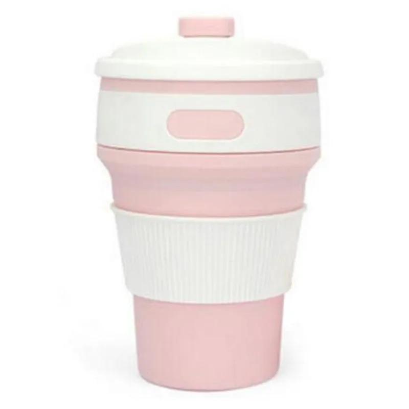 Складная Силиконовая кружка 350 мл портативная Телескопическая Кружка для кофе