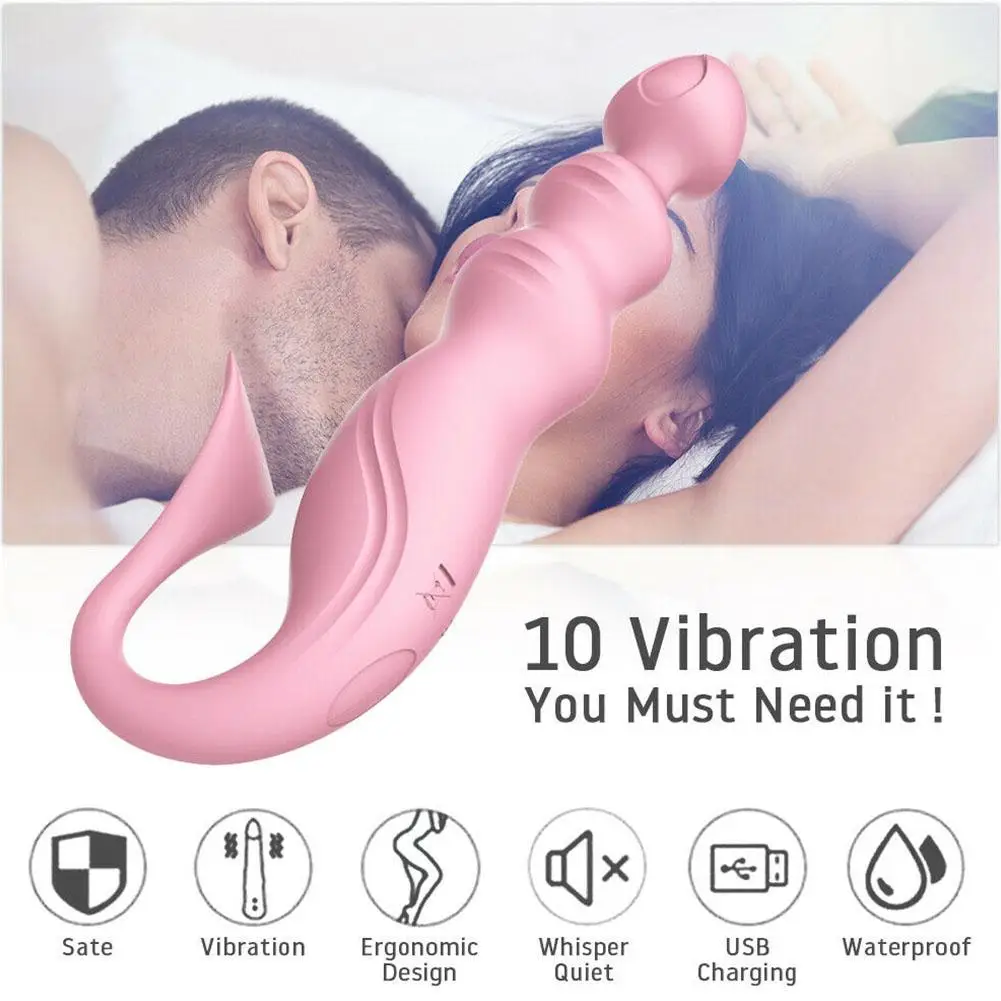 Женский 10 Частотный массажер русалка вибратор водонепроницаемый перезаряжаемый