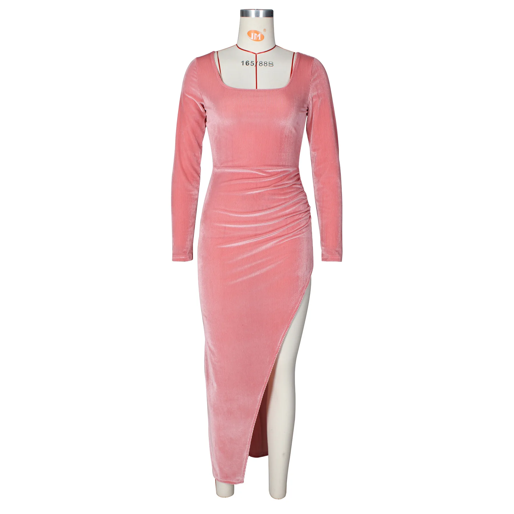 Винтажное готическое черное платье с высоким разрезом Женские Элегантные