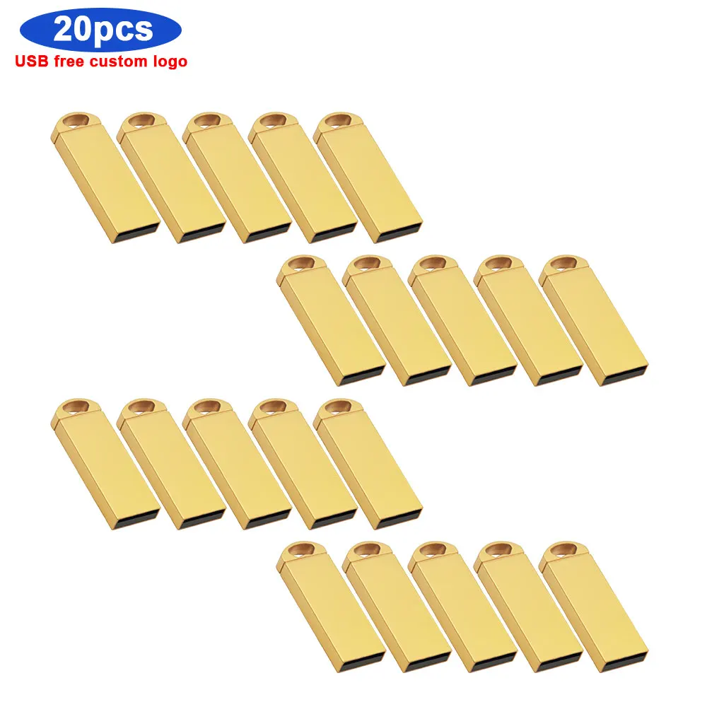 

Металлический USB флеш-накопитель, водонепроницаемый флеш-накопитель, 20 шт./лот, 64 ГБ, 32 ГБ, 16 ГБ, 8 ГБ, 4 Гб, флешка, USB 2,0, карта памяти, бесплатный ...