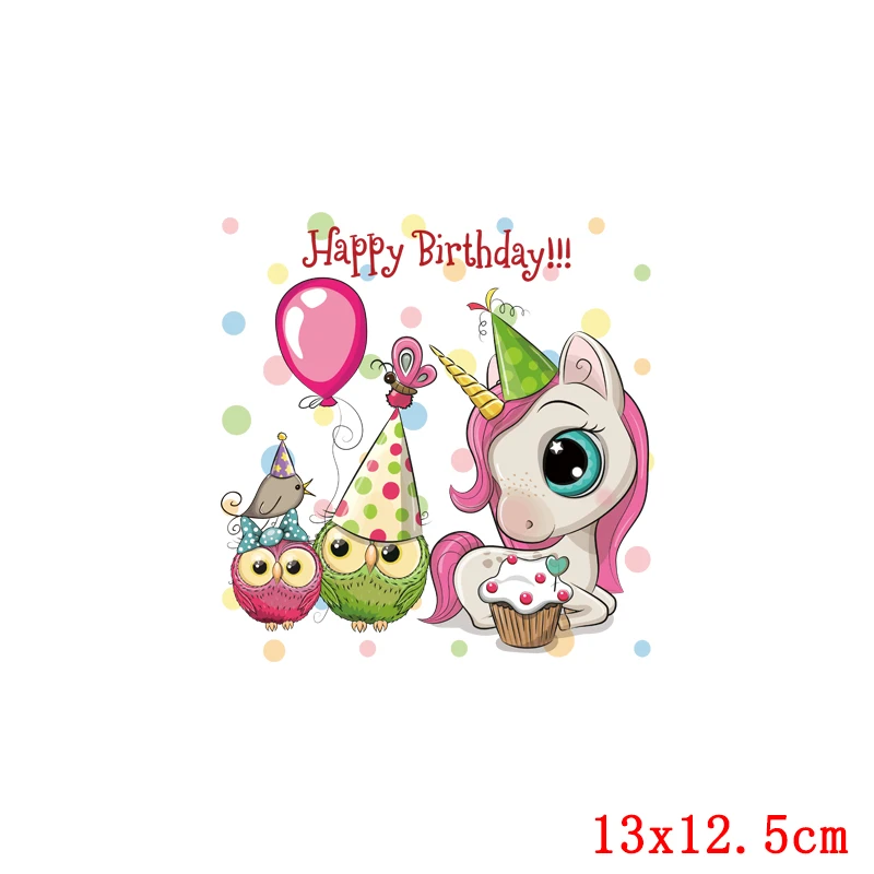 Нашивки для одежды в виде единорога наклейки на одежду Мультяшные с цветами