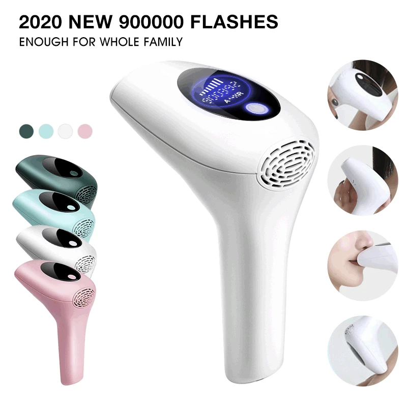 

900000 Flashes IPL Hair Removal Electric Laser Epilator Skin Sensor Painless Home Use Photoepilator 8 Gear Energy 0.9sFast Flash