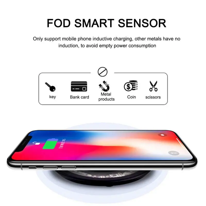 Быстрое беспроводное зарядное устройство 10 Вт для Samsung Galaxy S10 S9 S20 Plus Note 9 USB Qi