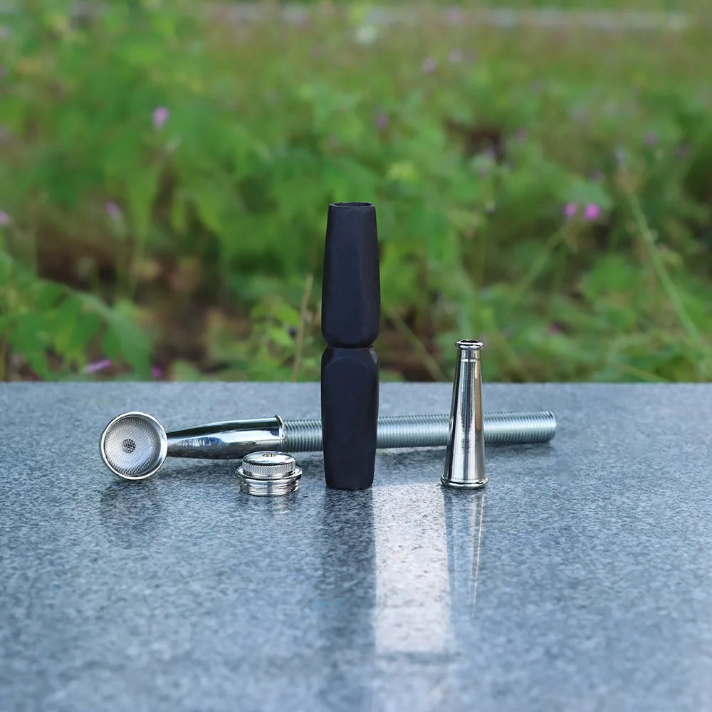 Honeypuff Metal Herb Smoking Pipe Ebony Wood &amp Zinc Alloy 175MM Bowl Cigarette Holder Hand Spoon Pipes | Дом и сад