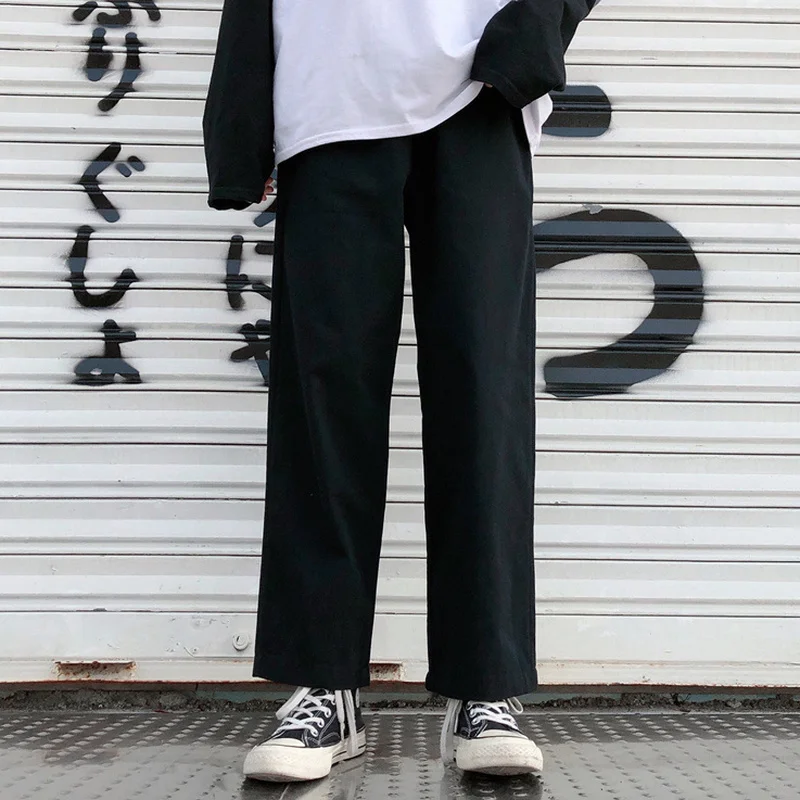 

Pants Women Loose Youth Boyfriend Streetwear High Quality Chic Drawstring Couple Solid Spring Pockets Casual Femme Cargo Trouser