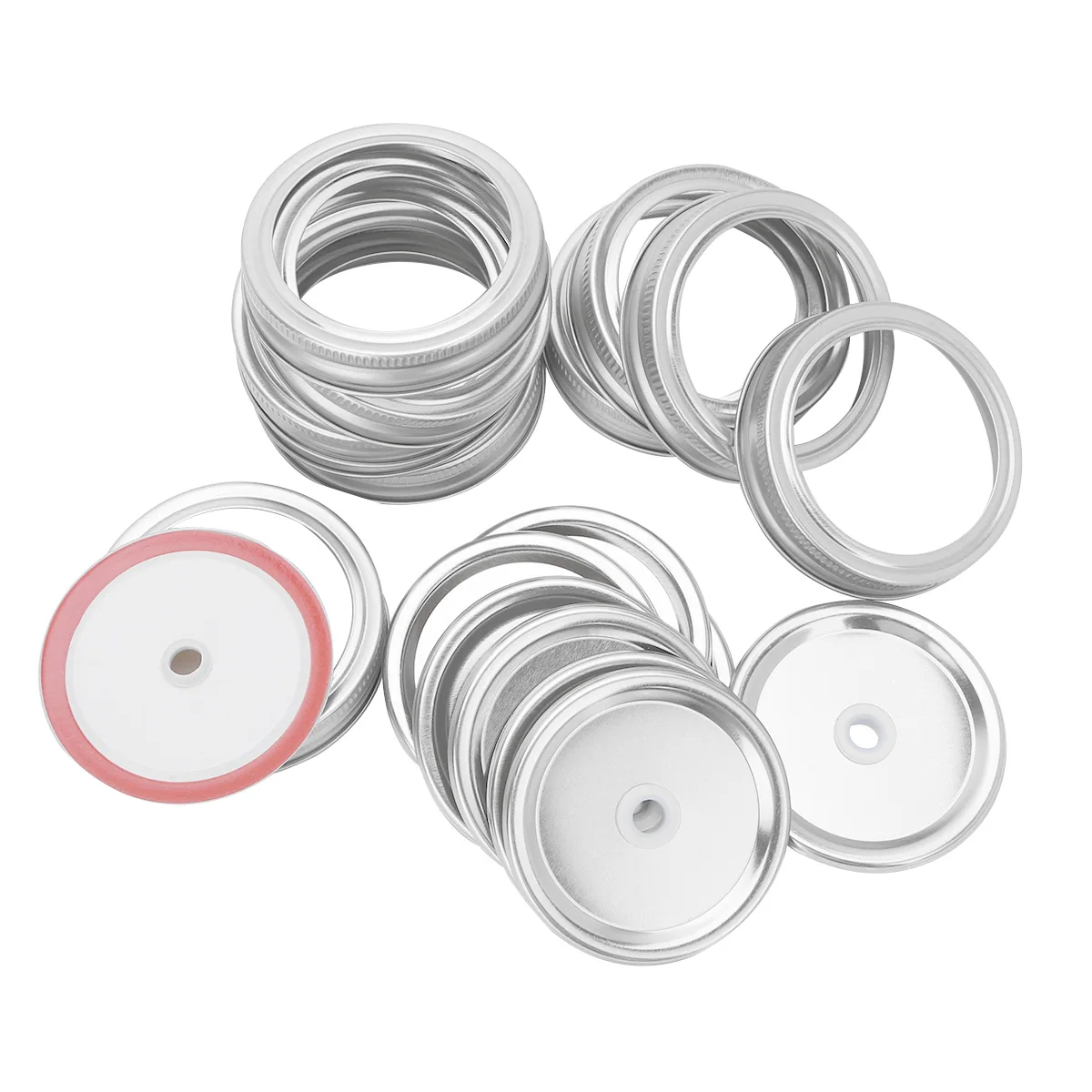 Полированная жестяная банка с соломинкой крышки набор многоразовые для хранения