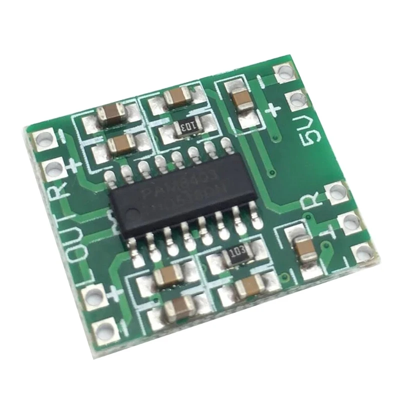 

Super Mini PAM8403 6 Вт двухканальная плата цифрового усилителя, класс D, эффективный модуль питания USB 5 шт./компл.