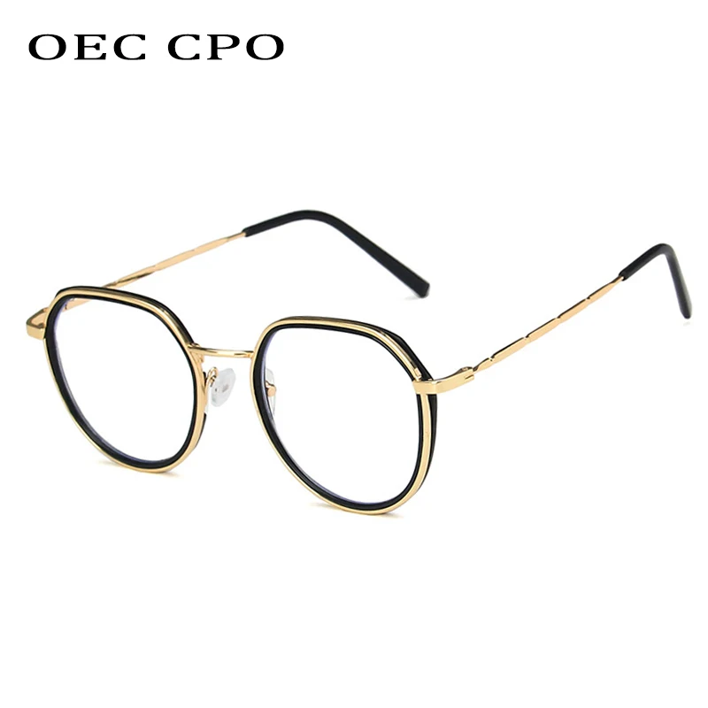 

Fashion Round Glasses Frames Women New Brand Metal Clear Lens Glasses Men Transparent Eyeglasses UV400 Eyewear O685