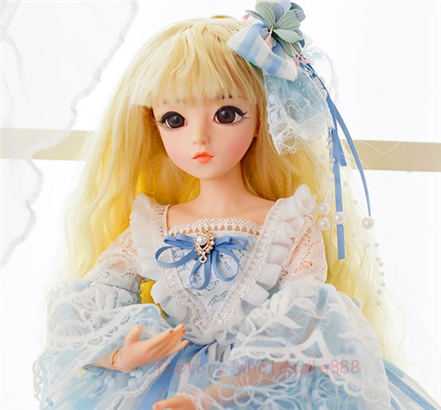 

Новая шарнирная кукла, модель 1/3, 18 шарниров, тело с обувью, шляпа, игрушка для макияжа, кукла 60 см, кукла Американская девочка, куклы для девоч...