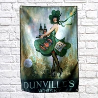 dunvilles whisk vintage beer poster banner wall art decorative hanging chart retro bar signs shabby chic flag home decoration