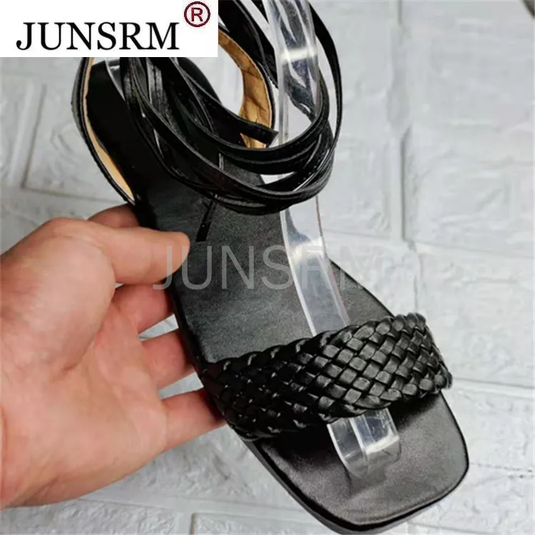 

Flat Sandals Women Shoes 2021 New Fashion Ankle Straps Gladiator Shoes Women Casual Open Toe Flip Flops Female Slippers Designer