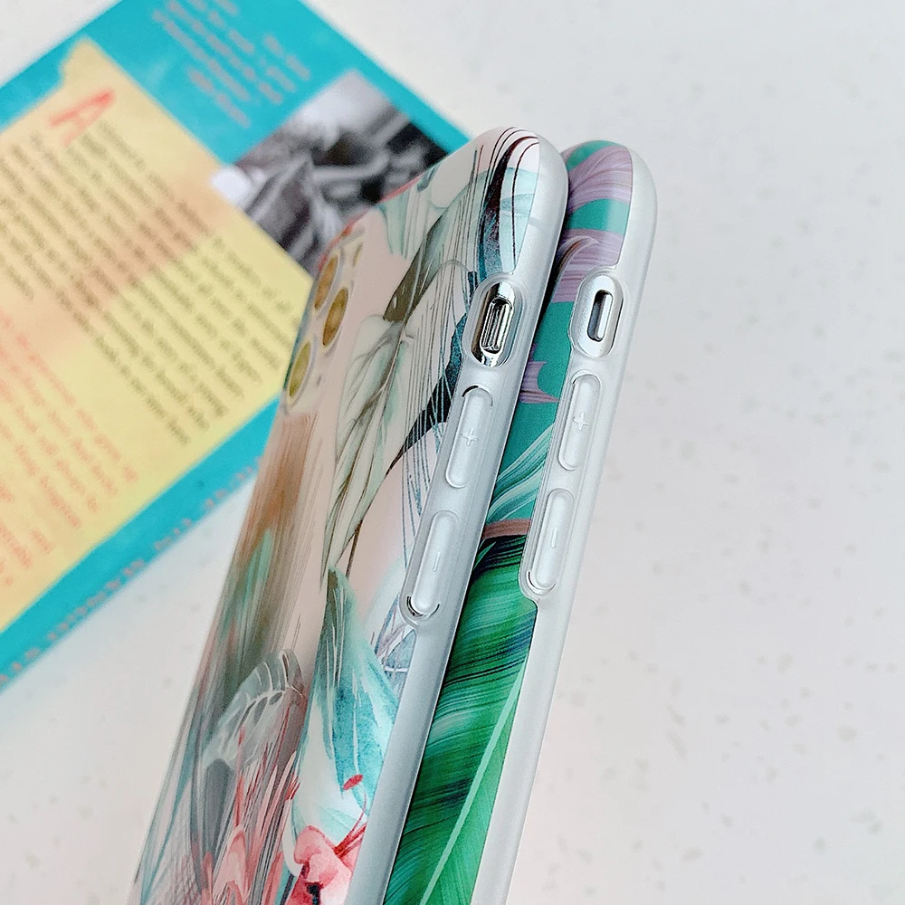 Винтажный чехол LOVECOM для телефона с яркими цветами и листьями iPhone 11 Pro Max XR XS 6 6S 7 8