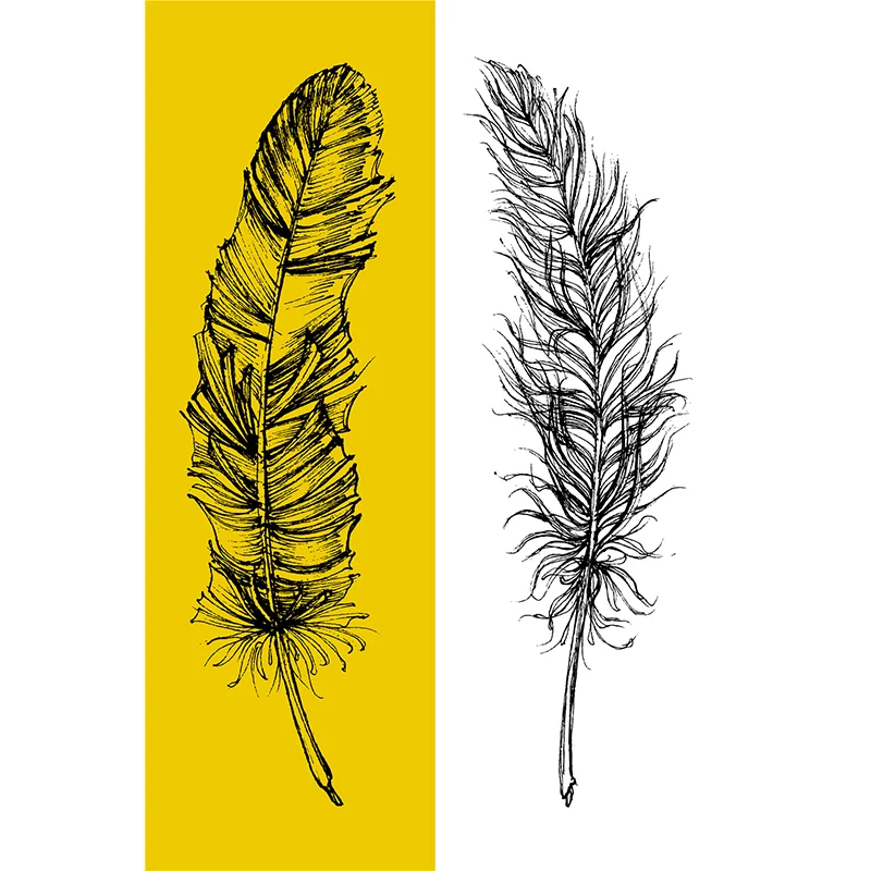 

Painting Canvas Simple White and Yellow Combination Feather Poster Printing Home Decoration Painting Canvas Wall Art Room Mural