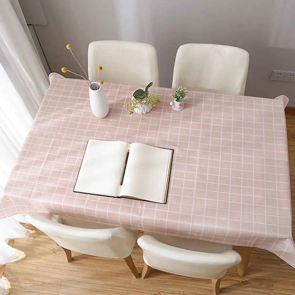 Клетчатая скатерть ПВХ покрытие коврик для стола водонепроницаемая