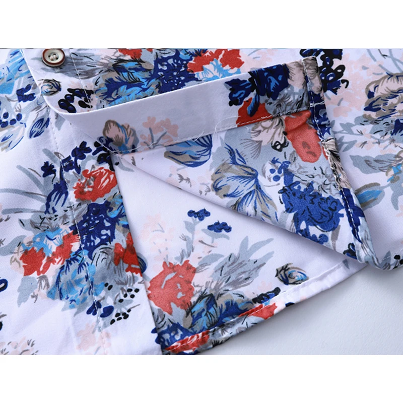 

Men's Flower Shirt Spring New Fashion Printed Long Sleeve Shirts Men Casual Business Office Shirt Male Hawaiian Plus Size M-7XL