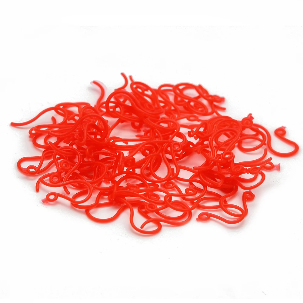 MEIBEADS 500 шт./партия, модный пластиковый ушной крючок, не аллергенные серьги, провода, фурнитура, подходят для ювелирных изделий, аксессуары UF1953 - Цвет: UF1953RD00