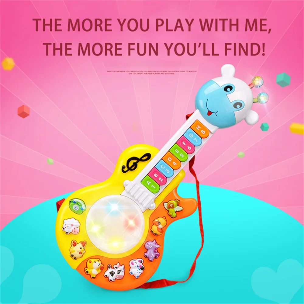 

Children Multi-function Teaching Animal Cartoon Electric Guitar Early Education Musical Toys
