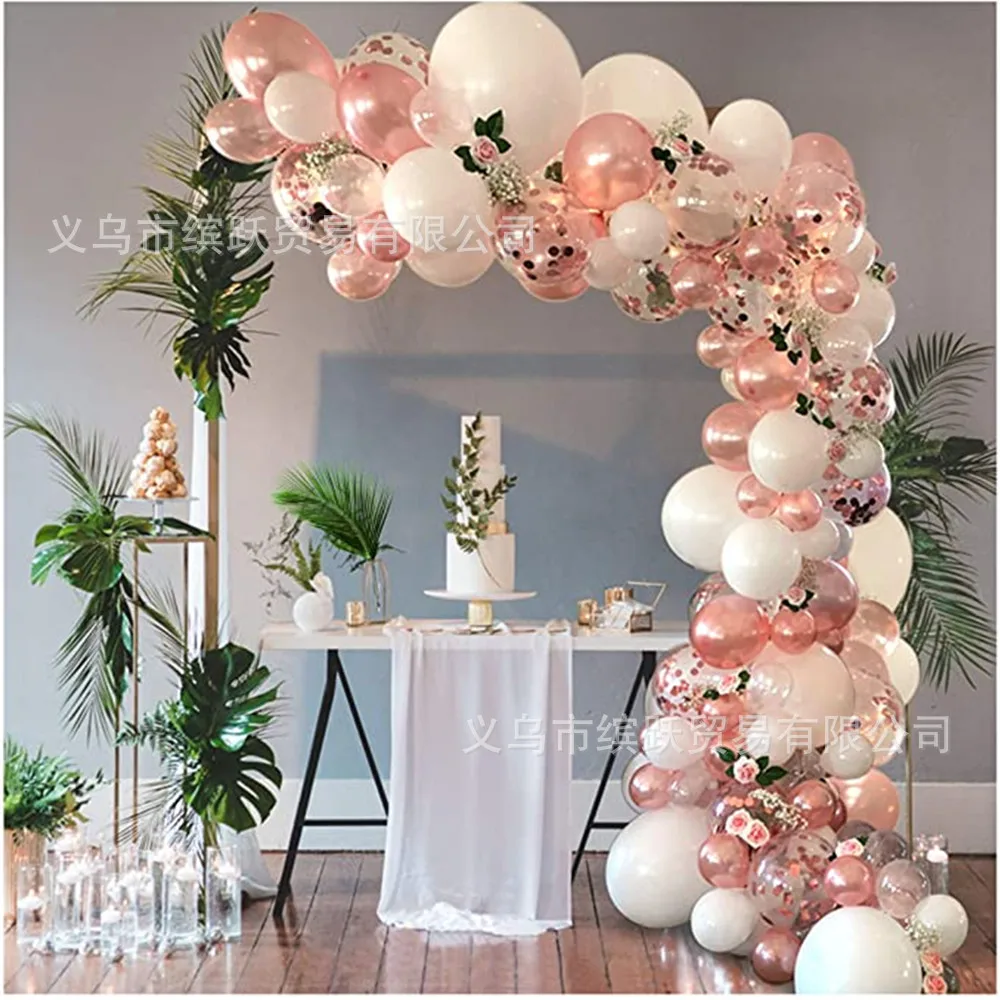 

Hot rose gold balloon chain set wedding and birthday party decorations baby shower party decoration