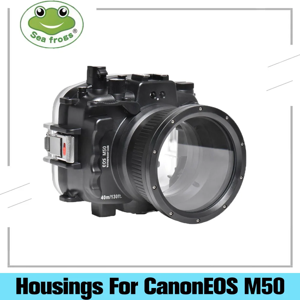 

Seafrogs Waterproof Housing For Canon EOS M50 18-55mm/22mm Camera Case 40m 130ft Underwater Photography