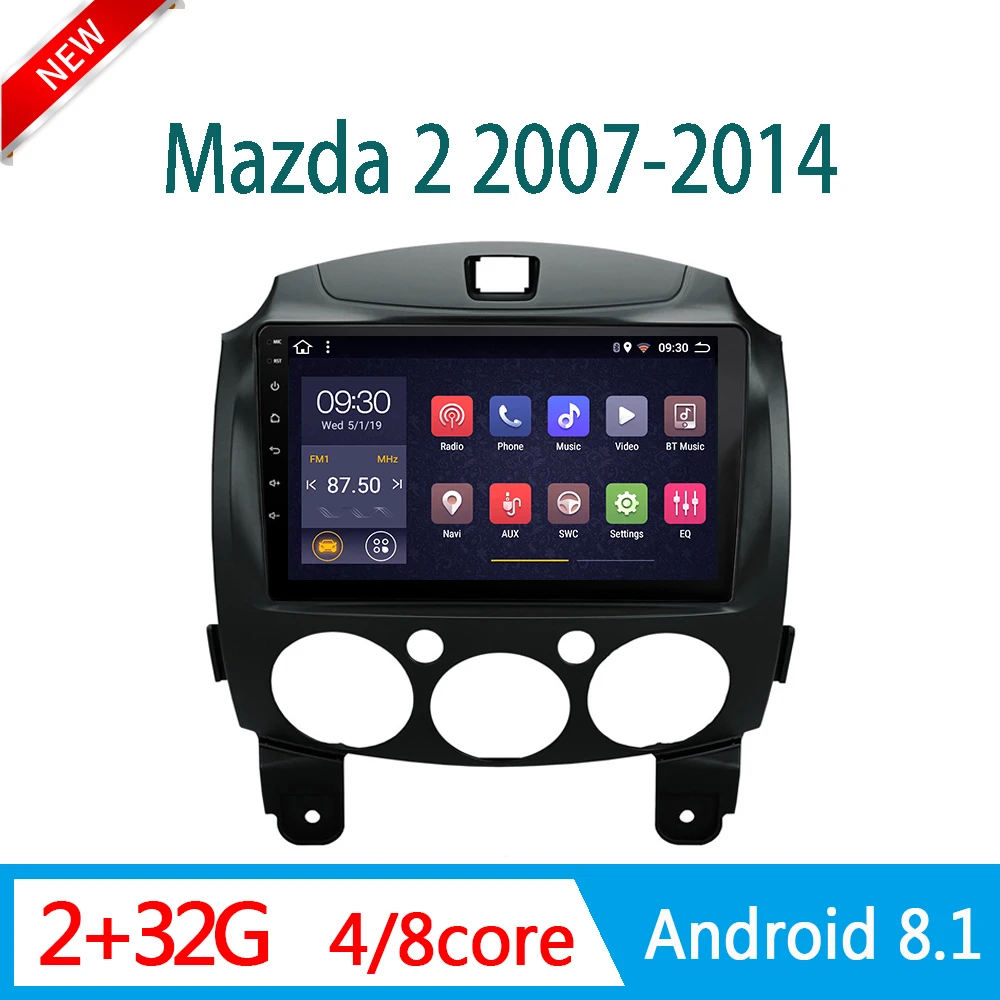 2GRAM автомобильное радио для mazda 2 2007-2014 Центральная мультимедийная система