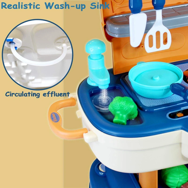 34 шт. Детские Кухня игрушки рюкзак ролевых игр Еда Пособия по кулинарии