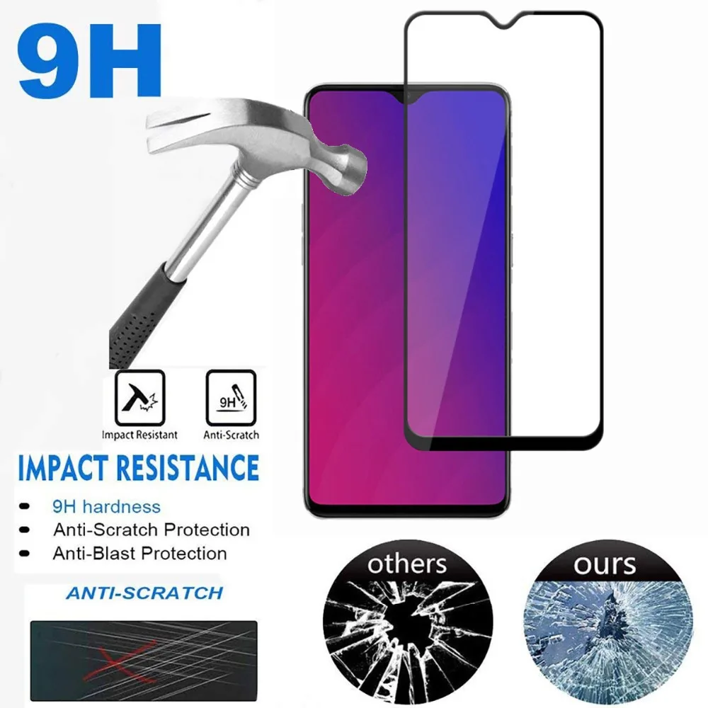 9h 2.5D полное покрытие закаленное стекло для OPPO F1S F3 PLUS F5 F7 F9 9H Защита экрана A59 A73 A75 A77