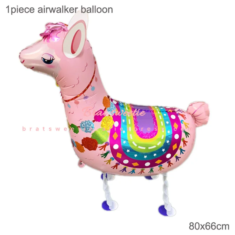 pink llama airwalker Pinata Единорог ламы воздушные шары ламы Альпака воздушный шар из фольги для вечеринок животных Baby Shower поставки с днем рождения украшения Дети - Цвет: pink llama airwalker