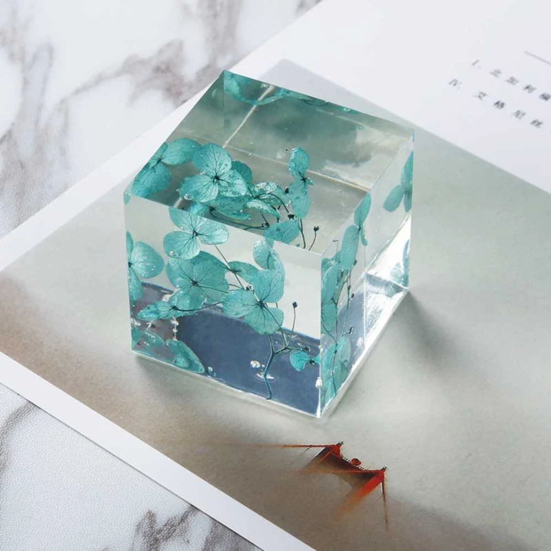 Square White DIY Crystal Epoxy Plastic Square Mold Cube Molde Silicona Silicon Mold Decoration Craft