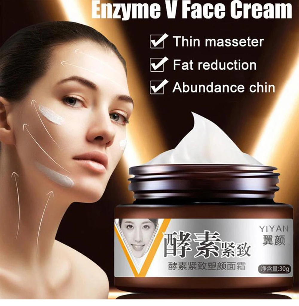 

Slimming Face Cream Skin Care Facial Lifting Firm Powerful V-Line Face Enzyme Slimming Cream Fat Burning Moisturizing 30g