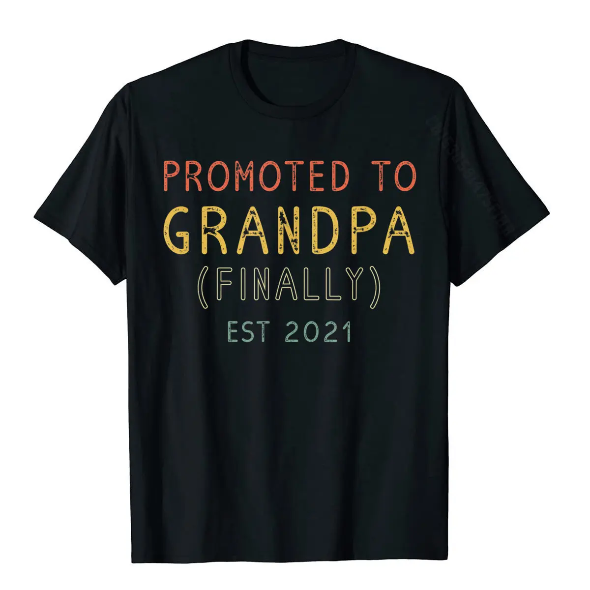 

Mens Grandpa Pregnancy Announcement Gift Promoted To Grandpa 2021 T-Shirt Cotton Tops Shirt For Men Comics T Shirt Normal Plain